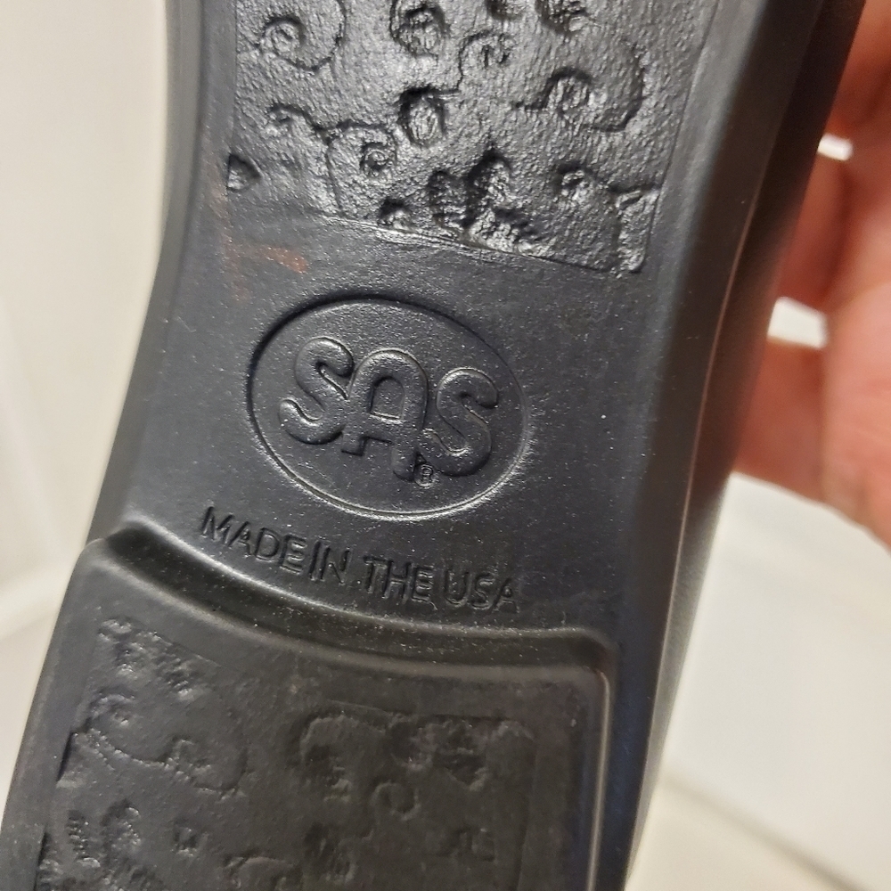 SAS Scenic Leather Ballet Style Black Flats Size 8, classic, Business Casual - Picture 7 of 14